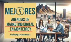 Imagen creada con IA en la que vemos a un equipo de marketing en una sala de juntas; en referencia a las mejores agencias de marketing digital en Monterrey.