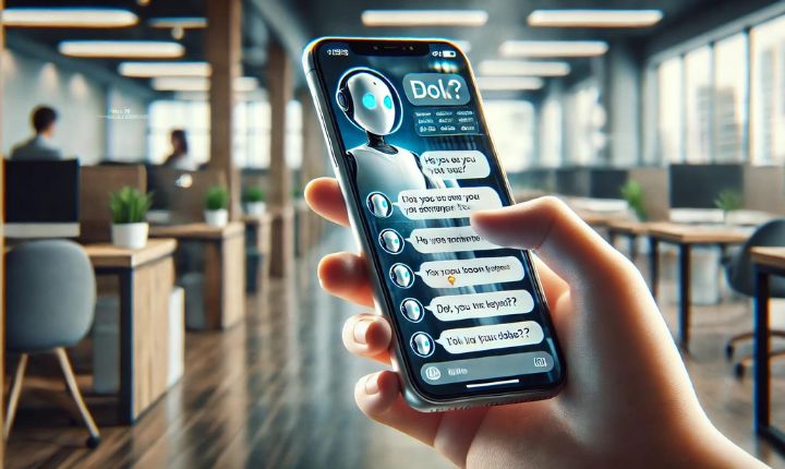 Imagen generada con IA que muestra el uso de los chatbots en México