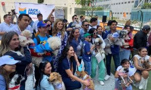 imagen del evento de presentación de Jack & Molly con fotografía de influencers y sus mascotas