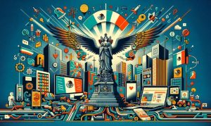 Varios elementos creados con inteligencia artificial que muestran la cultura mexicana actual y el crecimiento del ecommerce
