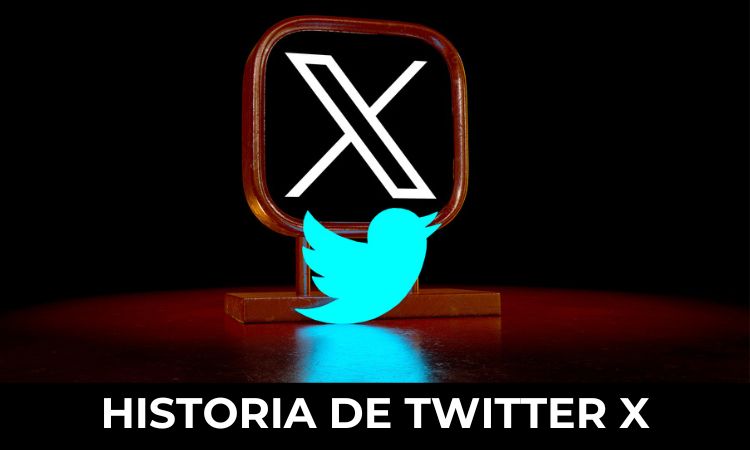 logos de twitter y de x sobre fondo negro
