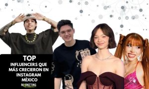 (De izquierda a derecha) Natanael Cano, El Mariana, Emma Myers y Yeri Mua: los influencers con más crecimiento en Instagram México.