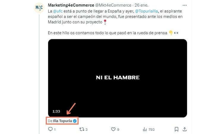 Cómo publicar un video de otro usuario en twitter sin retwittear