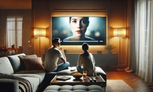 Imagen creada con IA que nos muestra a unos usuarios de Mercado Libre disfrutando del catálogo de streaming de Max desde su televisor.