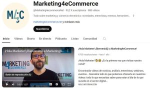 portada del canal de youtube de marketing4ecommerce