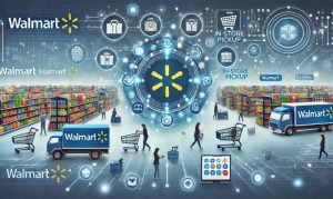 Imagen creada con IA que hace alusión a la nueva estrategia de omnicanalidad de Walmart México.